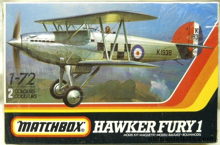 Matchbox 1/72 Hawker Fury I - RAF or Yugoslav, PK-1 plastic model kit